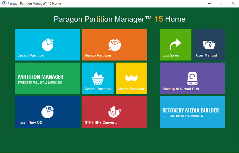 paragon partition manager free edition